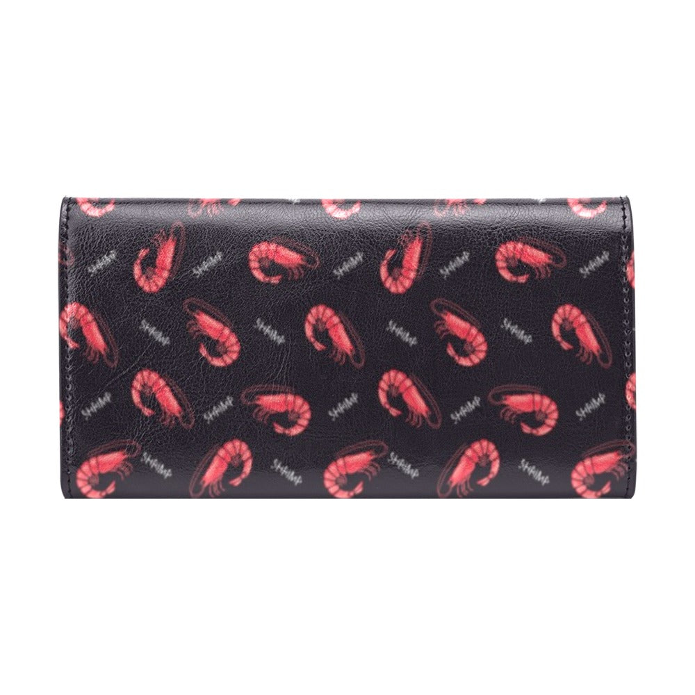 Shrimp Print Design LKS302 Women's Trifold Wallet