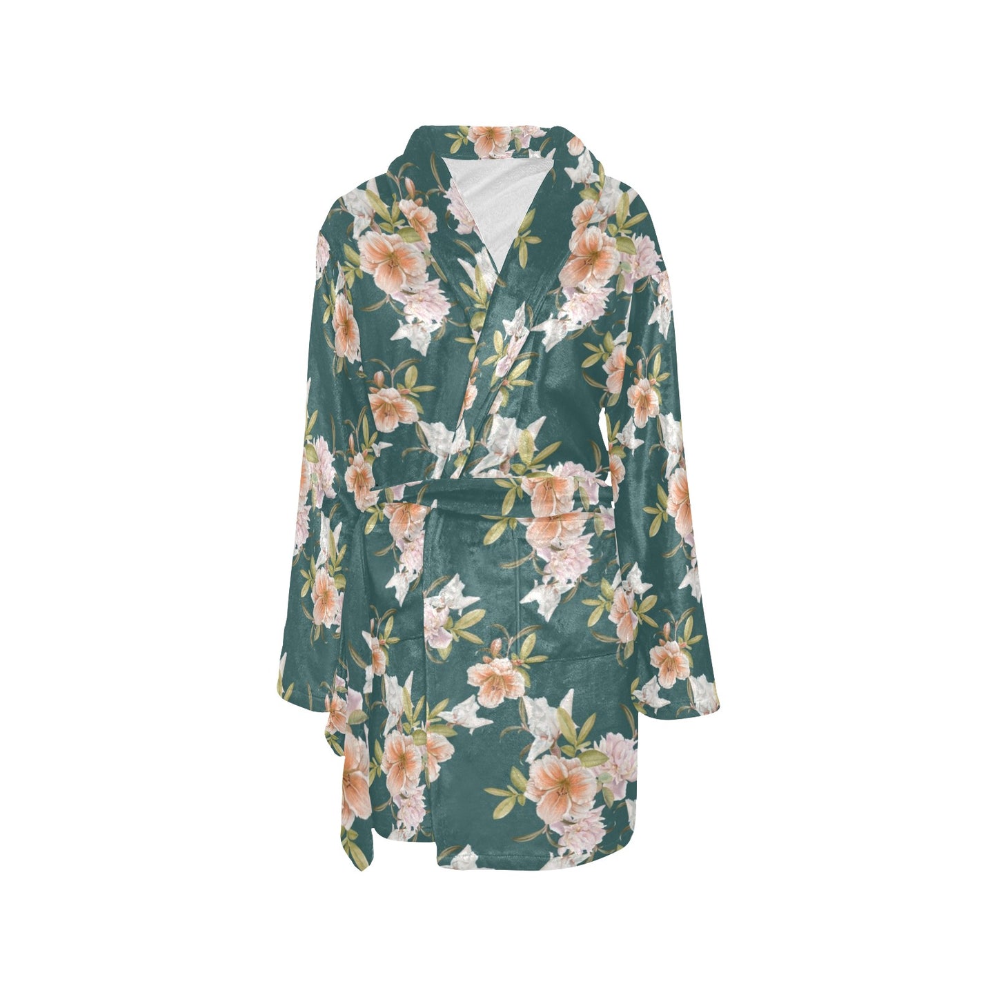 Iris Pattern Print Design IR01 Women's Fleece Robe