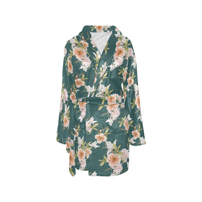 Iris Pattern Print Design IR01 Women's Fleece Robe