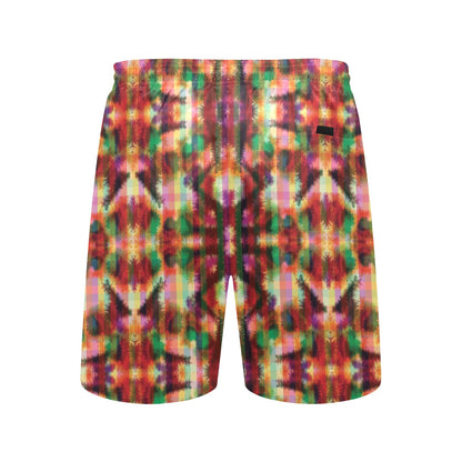 Tie Dye Print Design LKS301 Men's Swim Trunks Beach Shorts