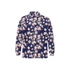 Sakura Print Design LKS301 Long Sleeve Polo Shirt For Men's