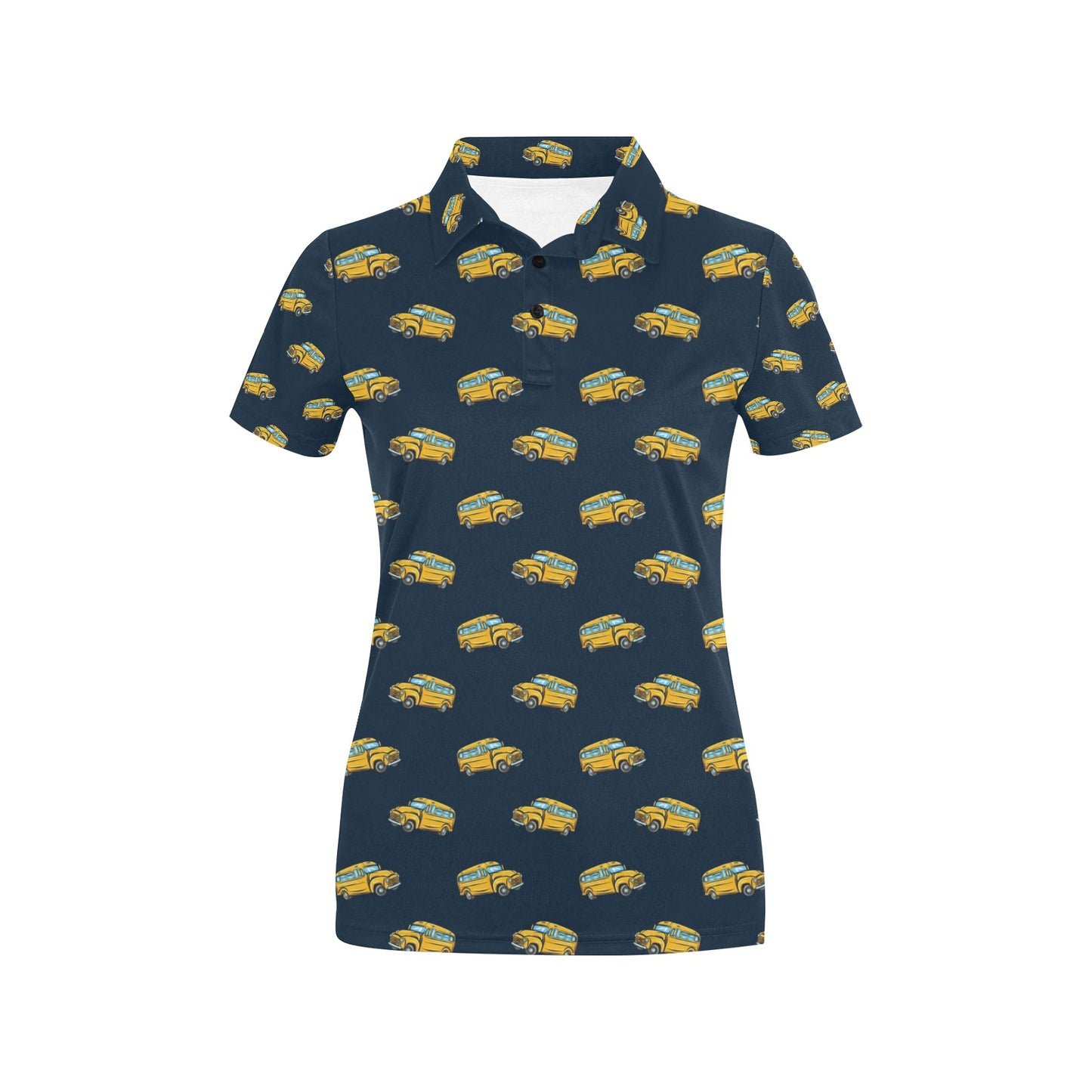 School Bus Print Design LKS304 Women's Polo Shirt