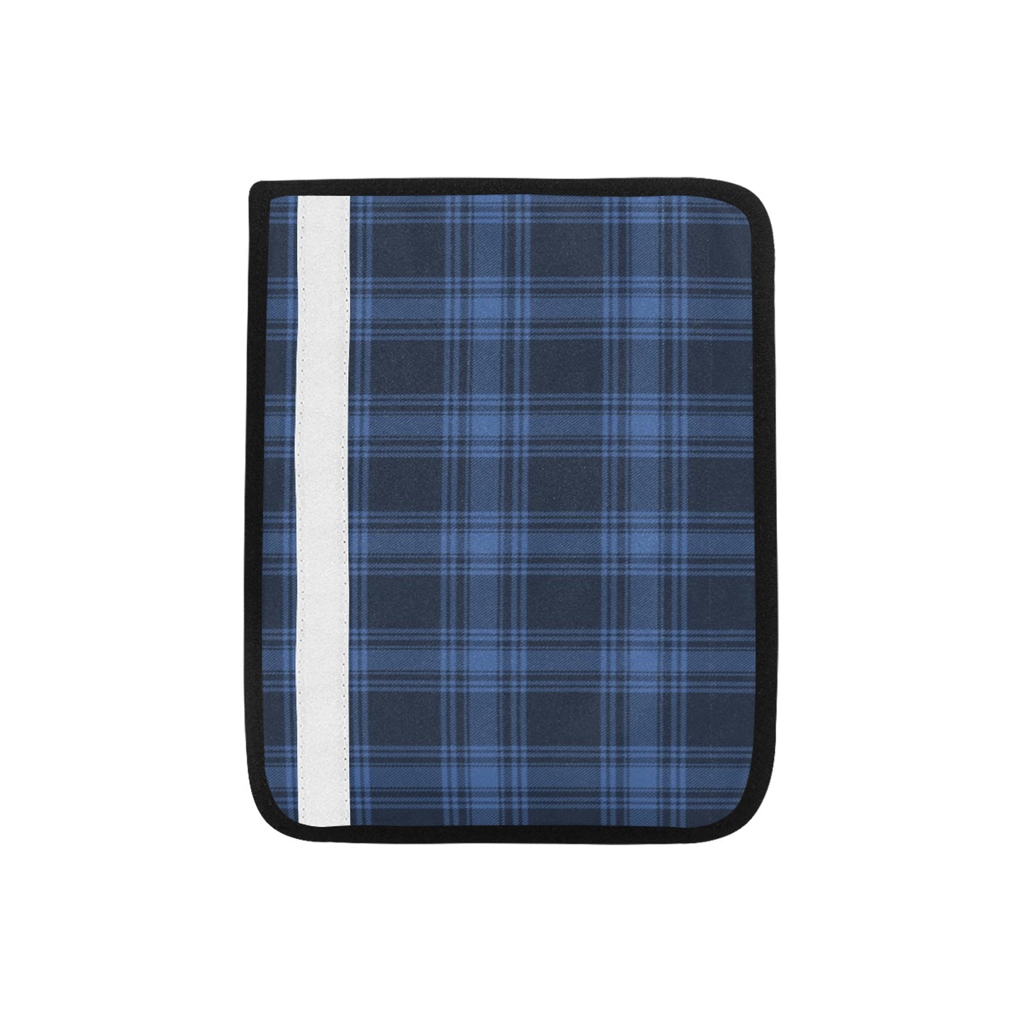 Tartan Blue Print Design LKS304 Car Seat Belt Cover