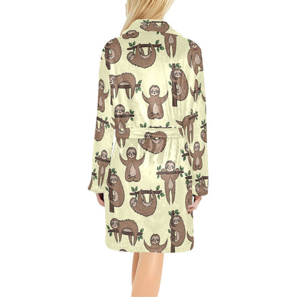 Sloth Print Design LKS3010 Women's Fleece Robe