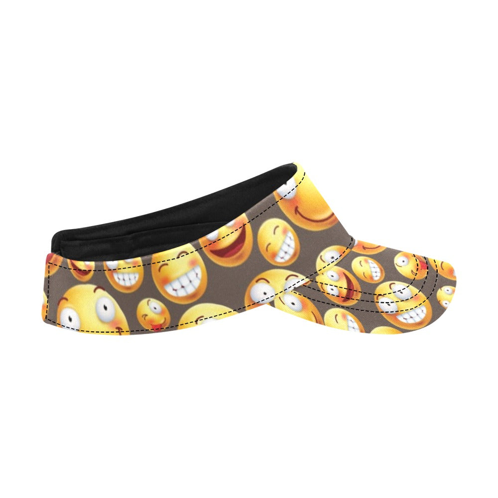 Smiley Face Emoji Print Design LKS303 Unisex Sun Visor