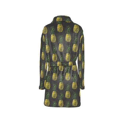 Gold Pineapple Women's Fleece Robe