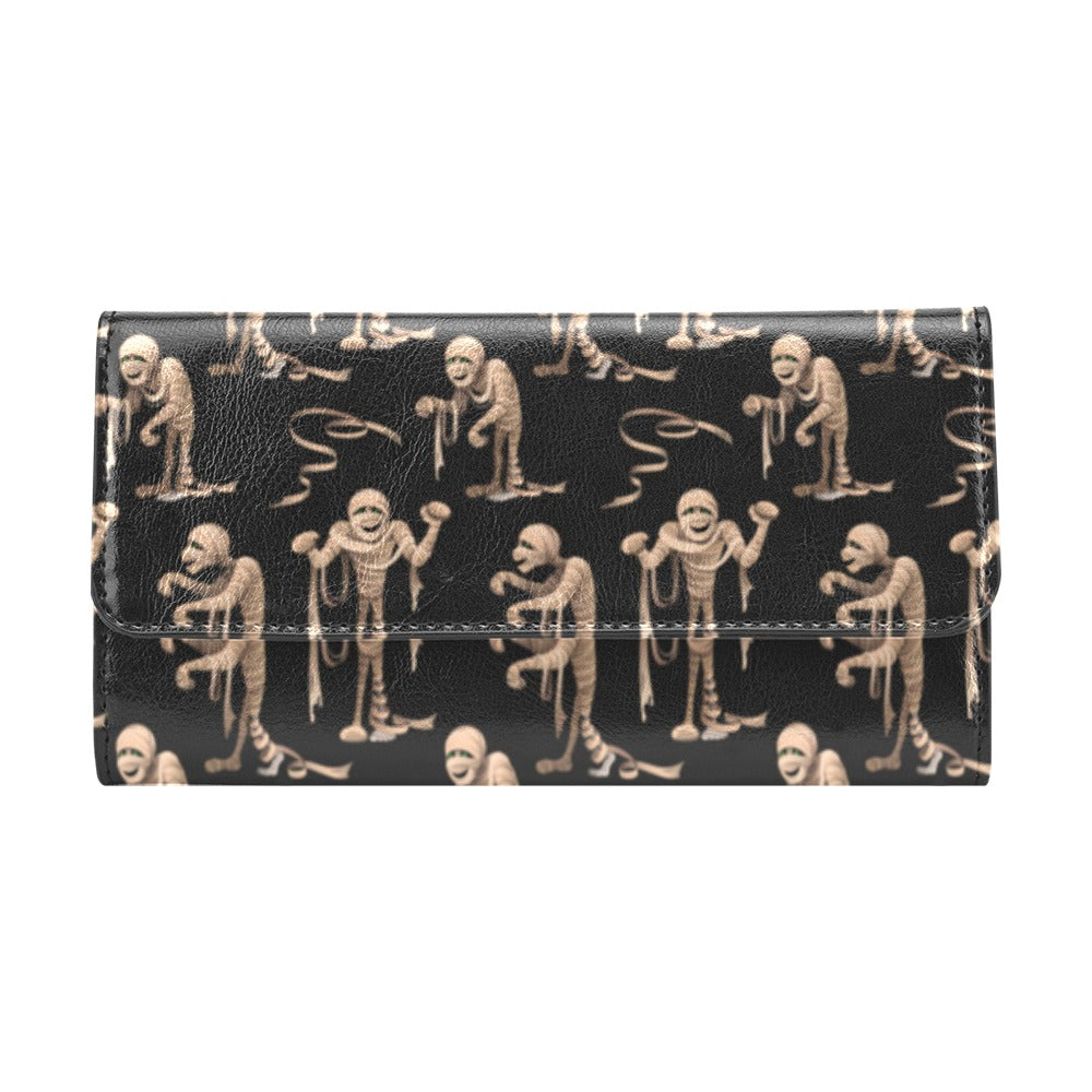 Mummy Print Design LKS302 Women's Trifold Wallet