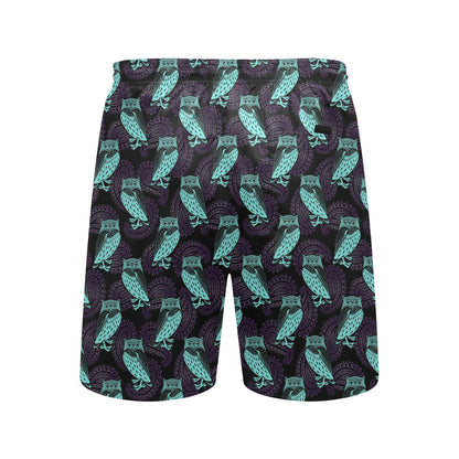 Tribal Pattern Print Design LKS3010 Men's Swim Trunks Beach Shorts