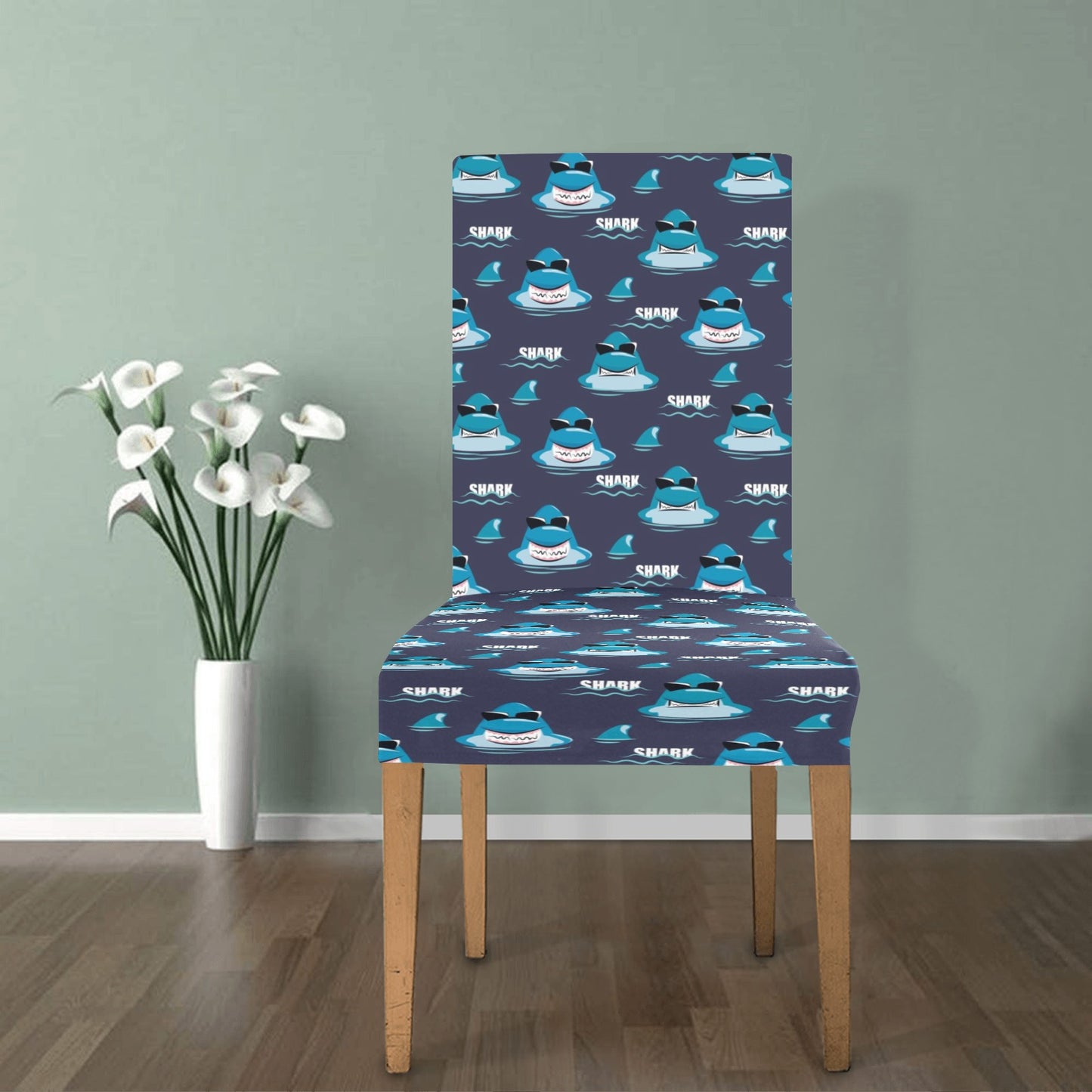 Shark Print Design LKS309 Dining Chair Slipcover