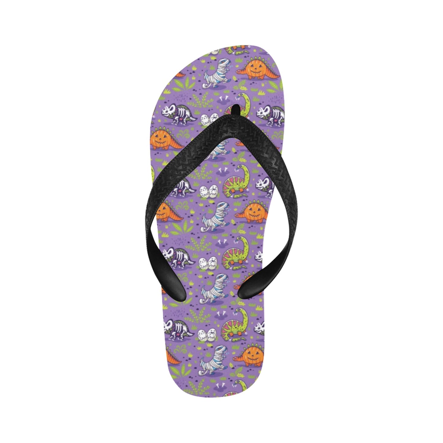 Zombie Dinosaur Print Design LKS302 Flip Flops