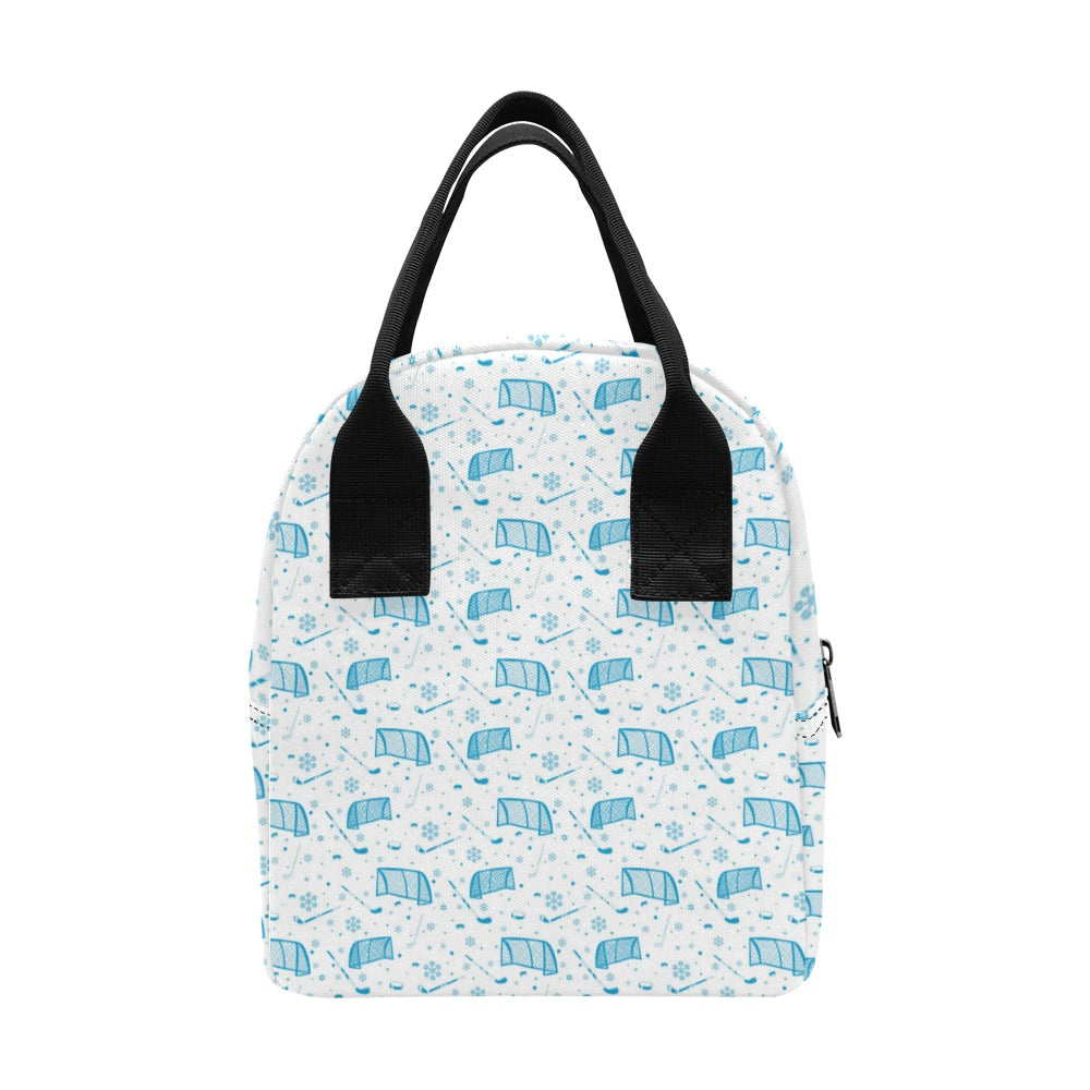 Hockey Print Design LKS303 Insulated Lunch Bag