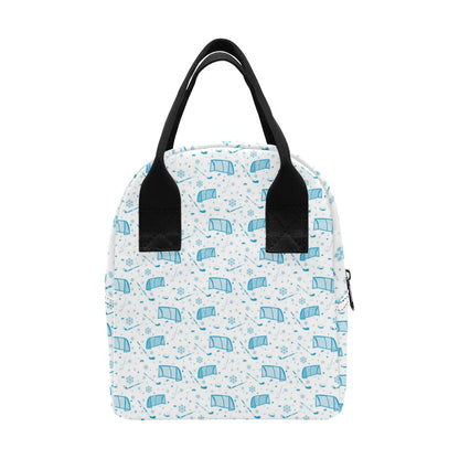 Hockey Print Design LKS303 Insulated Lunch Bag