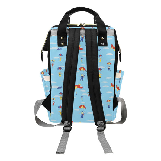 Skydiver Print Design LKS304 Diaper Bag Backpack