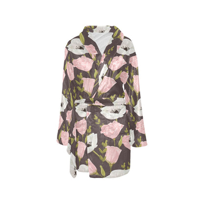 Anemone Pattern Print Design AM011 Women's Fleece Robe