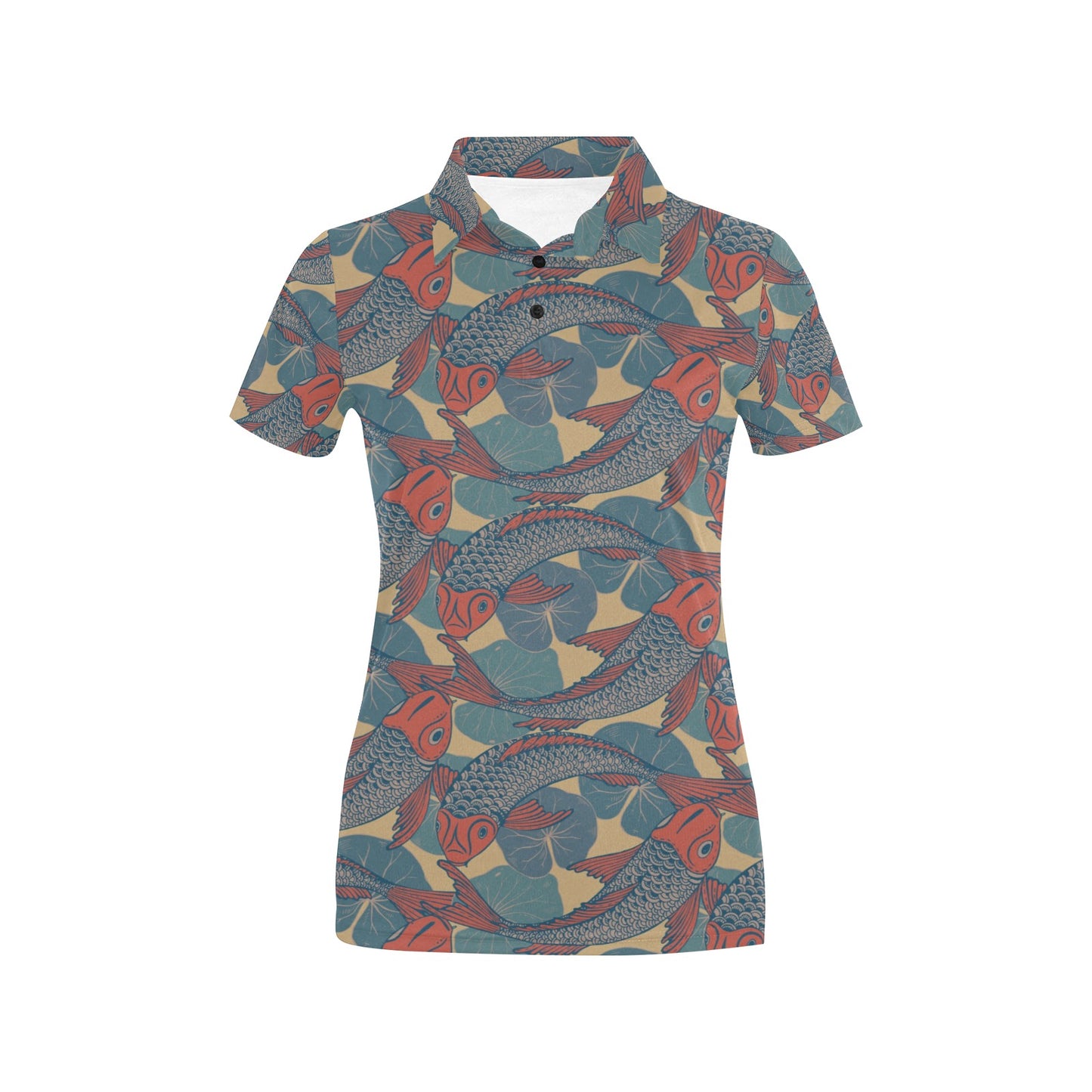 Pisces Pattern Print Design A01 Women's Polo Shirt