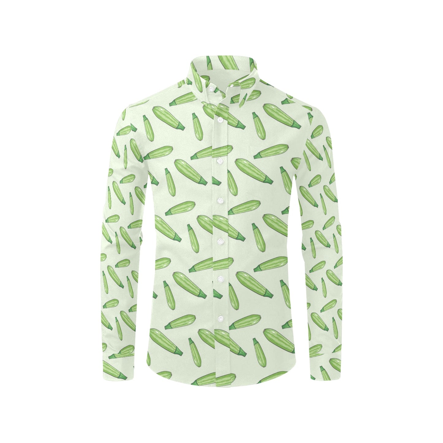 Zucchini Print Design LKS302 Men's Long Sleeve Dress Shirt