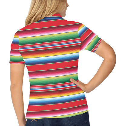 Serape Pattern Women's Polo Shirt