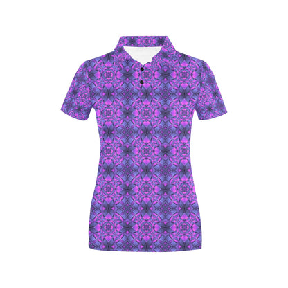 kaleidoscope Pattern Print Design Women's Polo Shirt