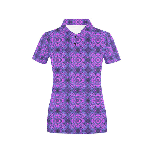 kaleidoscope Pattern Print Design Women's Polo Shirt