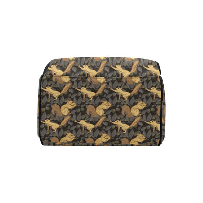 Squirrel Print Design LKS309 Diaper Bag Backpack