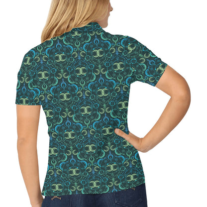 Celestial Pattern Print Design 07 Women's Polo Shirt