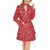 Bandana Paisley Red Print Design LKS3011 Women's Fleece Robe