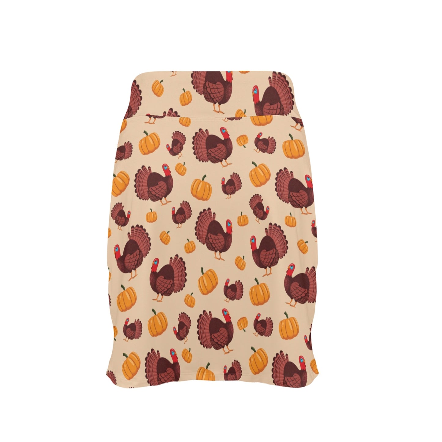 Thanksgiving Print Design LKS308 17" Golf & Pickleball Skort with Pockets