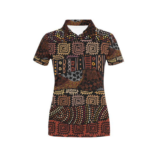 African Pattern Print Design 07 Women's Polo Shirt