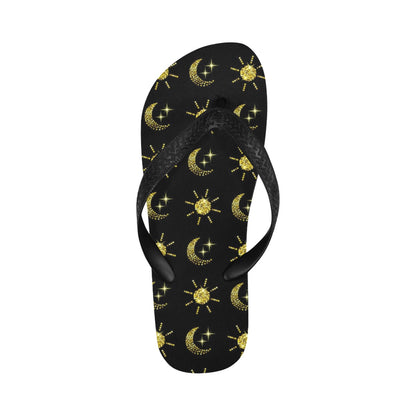 Sun Moon Print Design LKS304 Flip Flops
