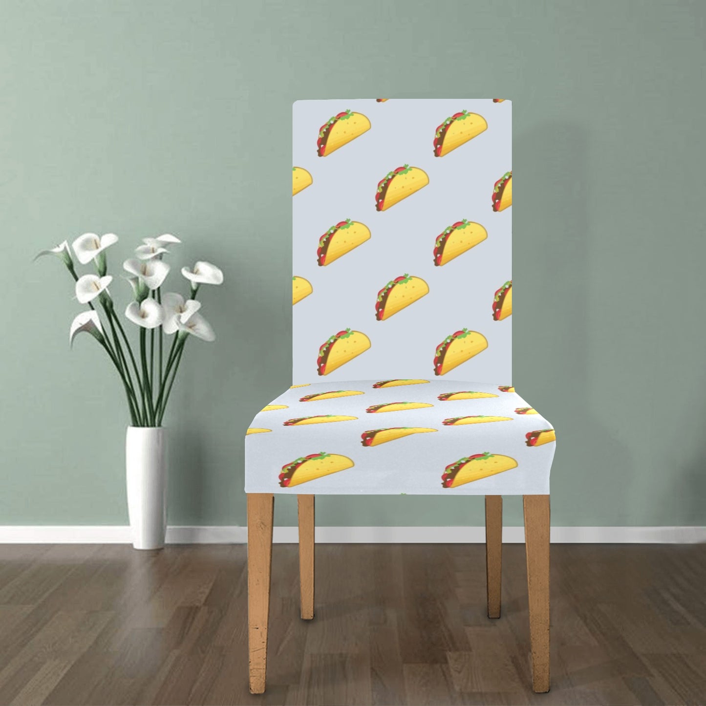 Taco Print Design LKS304 Dining Chair Slipcover
