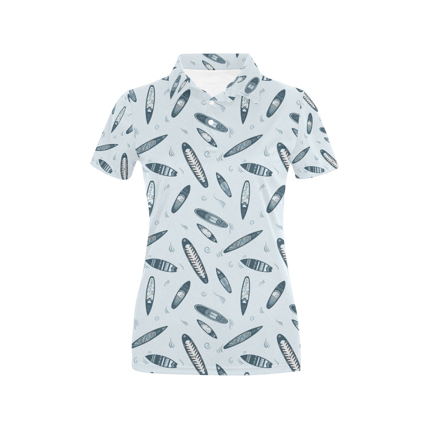Surfboard Print Design LKS306 Women's Polo Shirt