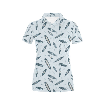 Surfboard Print Design LKS306 Women's Polo Shirt
