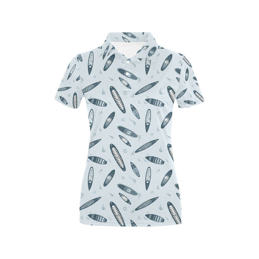 Surfboard Print Design LKS306 Women's Polo Shirt