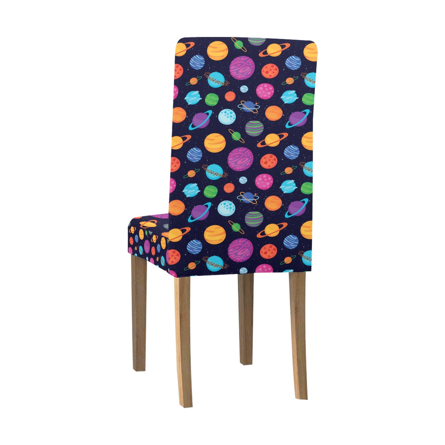 Planet Multicolor Print Design LKS302 Dining Chair Slipcover