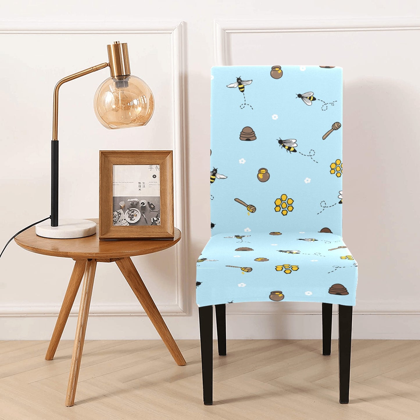 Honey Bee Print Design LKS307 Dining Chair Slipcover