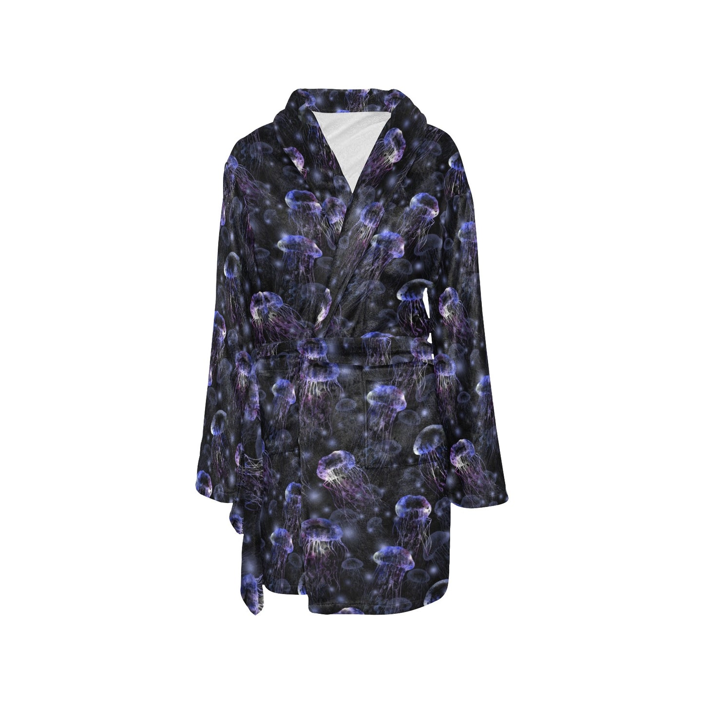 Jellyfish Themed Women's Fleece Robe
