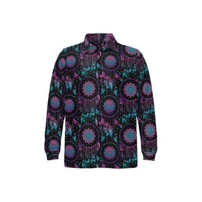 Dream catcher boho mandala Long Sleeve Polo Shirt For Men's