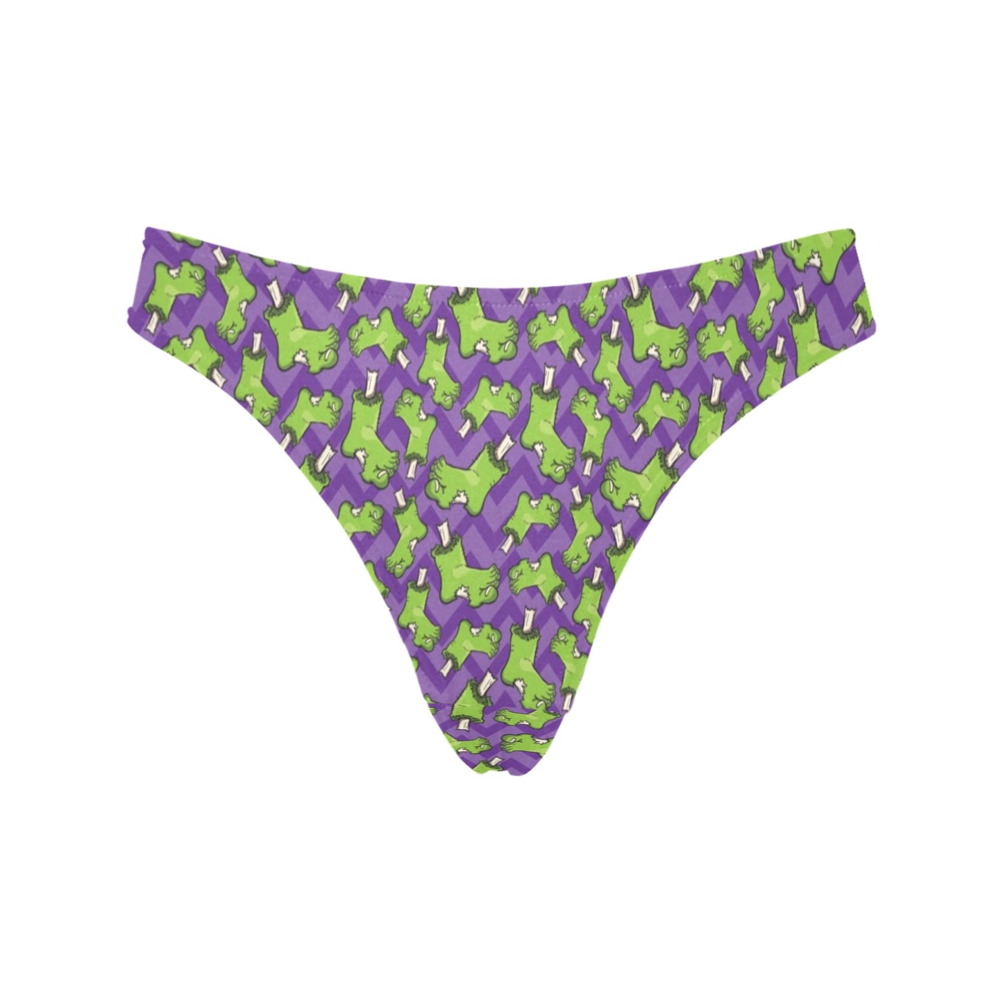 Zombie Foot Design Pattern Print Women's Thongs