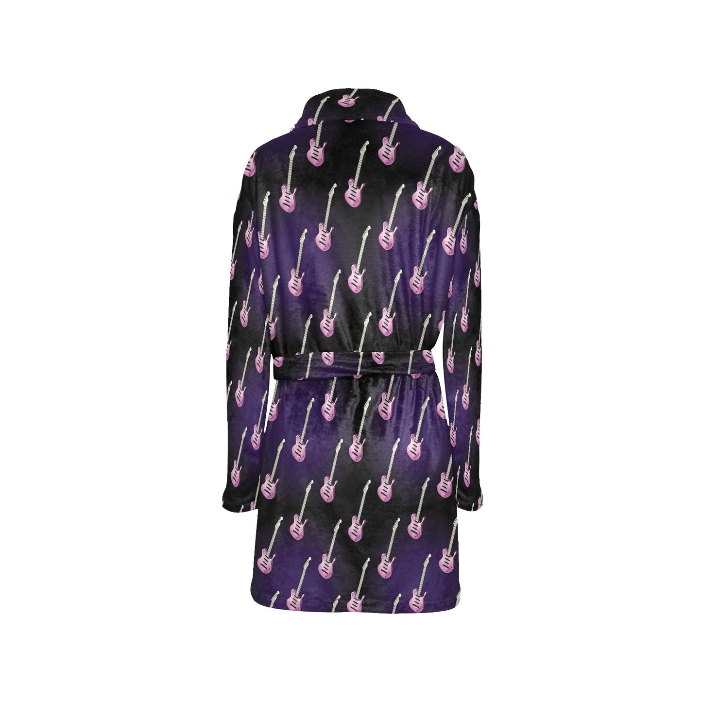 Electric Guitar Print Design LKS405 Women's Fleece Robe