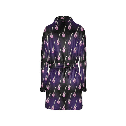 Electric Guitar Print Design LKS405 Women's Fleece Robe