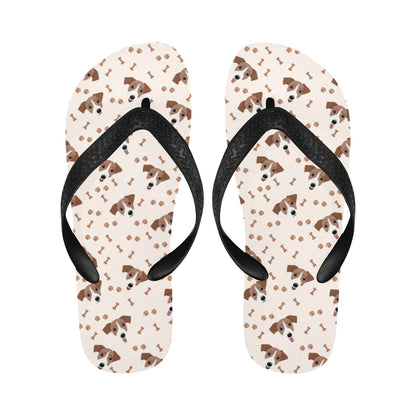Russell Terriers Paw Print Design LKS303 Flip Flops