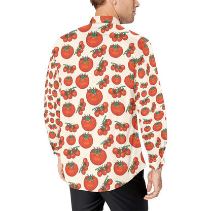 Tomato Print Design LKS302 Men's Long Sleeve Dress Shirt