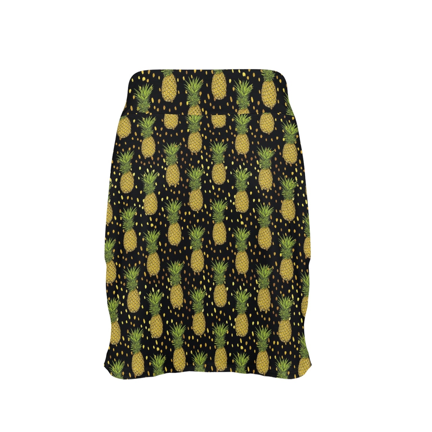Pineapple Gold Dot Themed Print 17" Golf & Pickleball Skort with Pockets