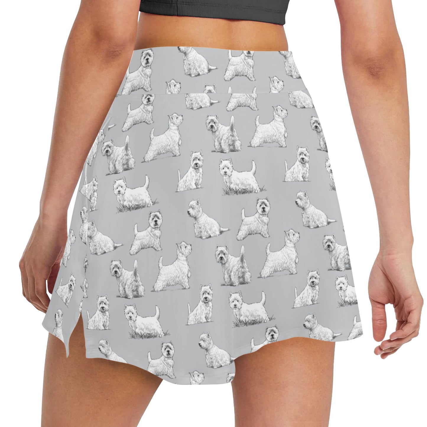 Scottish Terriers Print Design LKS3011 17" Golf & Pickleball Skort with Pockets