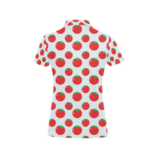 Tomato Print Design LKS307 Women's Polo Shirt
