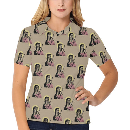 Christian Pattern Print Design 04 Women's Polo Shirt