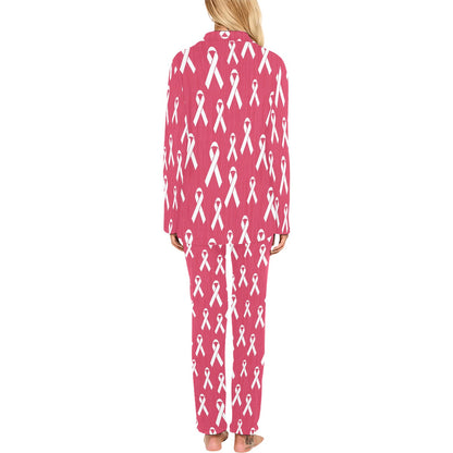 Breast Cancer Awareness Symbol Women's Long Pajama Set