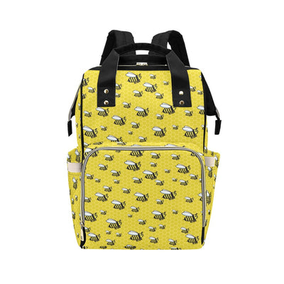 Bee Cute Print Design LKS308 Diaper Bag Backpack