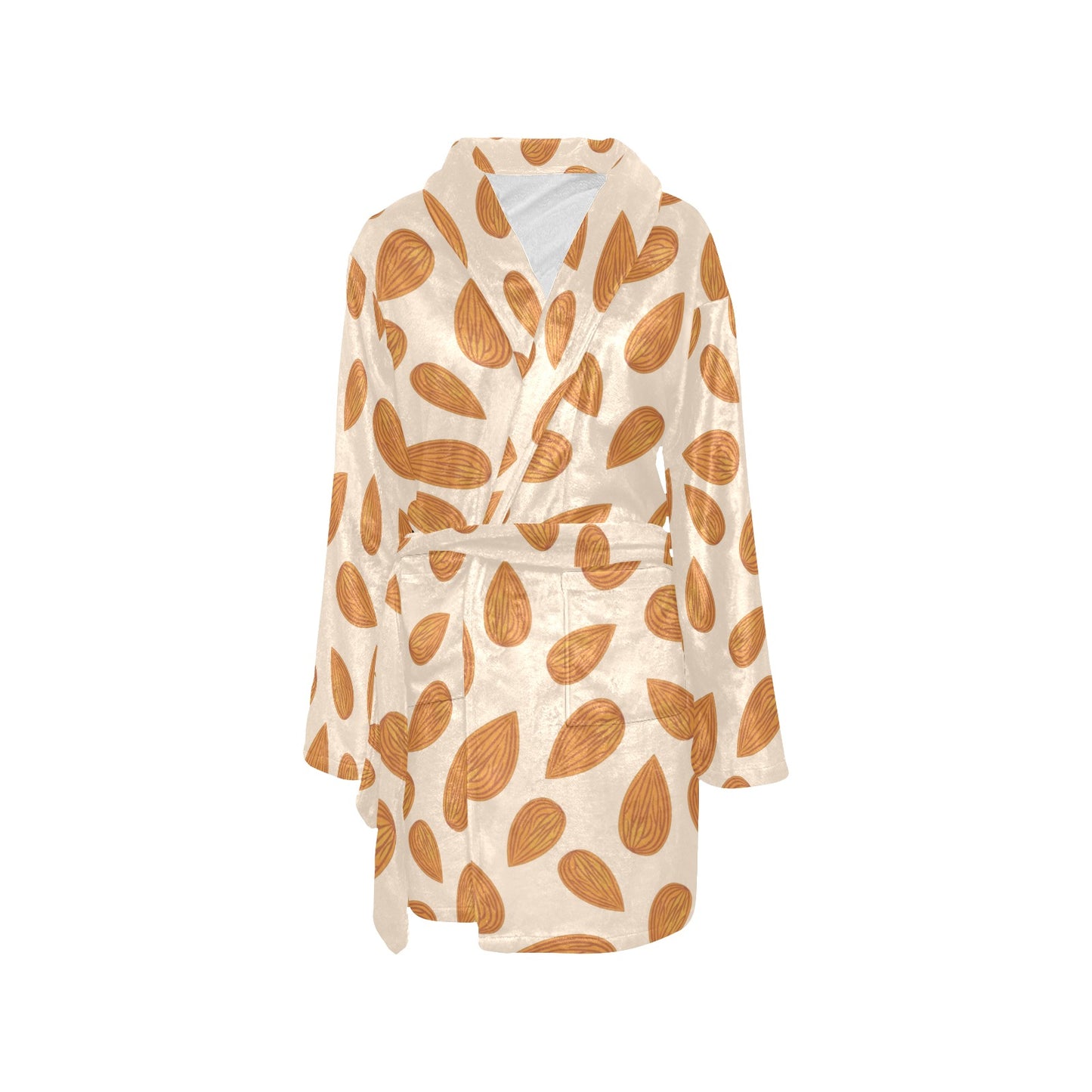 Almond Pattern Print Design 03 Women's Fleece Robe