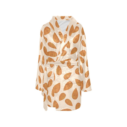 Almond Pattern Print Design 03 Women's Fleece Robe